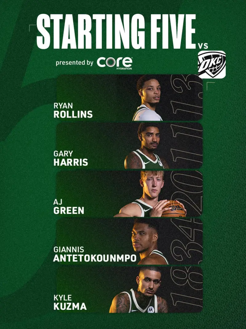 APP下载-雄鹿首发：字母哥、罗林斯、哈里斯、AJ-格林、库兹马